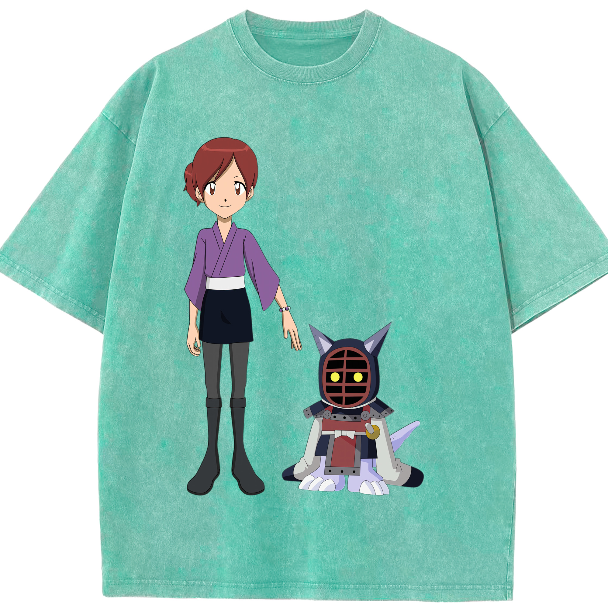 （画像用） Digimon デジタルモンスター/デジモン 綿100% ヴィンテージ風 半袖Tシャツ（フロントプリント）